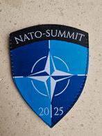 Origineel mouwembleem NATO Summit 2025/NAVO TOP Den Haag, Ophalen, Landmacht, Nederland, Embleem of Badge