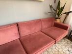 Oud roze velours bank 4 zits!, Huis en Inrichting, Banken | Bankstellen, Ophalen, 250 tot 300 cm, 75 tot 100 cm, Zo goed als nieuw