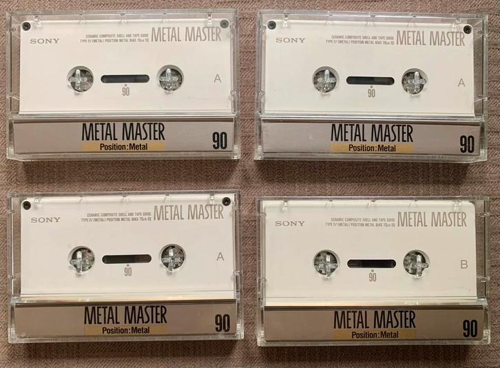 Onbeschreven Sony Metal Master 90 metaltapes cassettebandjes, Cd's en Dvd's, Cassettebandjes, Gebruikt, Voorbespeeld, Pop, 2 t/m 25 bandjes