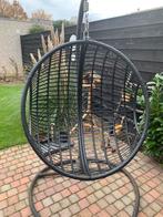 Ei stoel zwart, Tuin en Terras, Ophalen, Gebruikt, Rotan