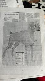 Boxer, engelse cocker spaniel en airdale terriër borduren, Hobby en Vrije tijd, Borduren en Borduurmachines, Ophalen of Verzenden