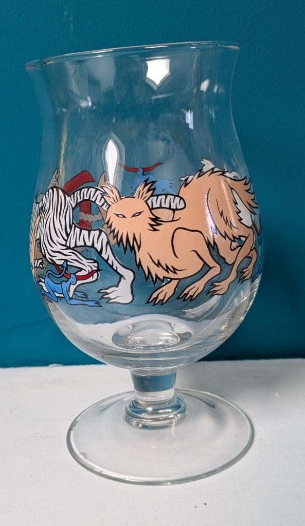 Duvel bierglas Iwan Smit Limited Edition, Ophalen of Verzenden, Zo goed als nieuw, Bierglas