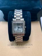 Chopard horloge happy sport square diamond quartz 27/8893-23, Overige merken, Staal, Ophalen of Verzenden, Staal