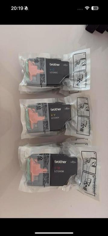 Brother LC1240 C/M/Y Inkt Cartridges - Nieuw beschikbaar voor biedingen