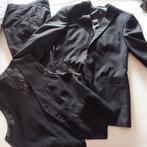 Driedelig pak, Kleding | Heren, Kostuums en Colberts, Ophalen, Zwart, C&A, Gedragen