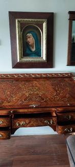 antiek schrijf bureau + lederen stoel, Ophalen of Verzenden