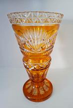 Amberkleurige glazen Vaas, Ophalen of Verzenden