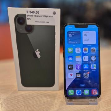 Iphone 13 groen 128gb accu 82% in doos beschikbaar voor biedingen