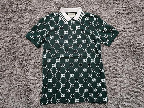 Gucci Zomerpolo GG-Monogram Groen maat M, Kleding | Heren, Polo's, Nieuw, Maat 48/50 (M), Groen, Verzenden