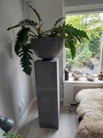 Pilaar met pot en plant, Huis en Inrichting, Woonaccessoires | Zuilen en Pilaren, Ophalen, Zo goed als nieuw