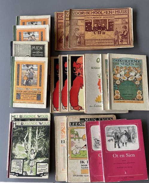 Verzameling oude leesboekjes, oa Pim en Mien, Ruisende Woud, Boeken, Partijen en Verzamelingen, Gelezen, Kind en Jeugd, Ophalen of Verzenden