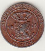 Ned. Indië - 1/2 cent 1859 ZF - KM#306, Postzegels en Munten, Munten | Nederland, Verzenden, Koning Willem III, Overige waardes
