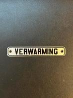 Bordje ‘Verwarming’ uit mat ‘54, Verzamelen, Spoorwegen en Tramwegen, Ophalen of Verzenden, Gebruikt, Trein