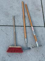Tuingereedschap voor kinderen - Set van 3, Tuin en Terras, Hand-tuingereedschap, Ophalen of Verzenden, Gebruikt, Bezem