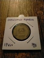 Dominicaanse Republiek 1 Peso 1991, Verzenden, Noord-Amerika, Losse munt