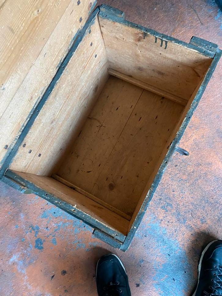 Vintage Legerkist / Opbergkist, Antiek en Kunst, Antiek | Woonaccessoires, Ophalen