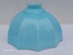 Art deco blauwe opaline lampenkap, Antiek en Kunst, Antiek | Lampen, Ophalen of Verzenden
