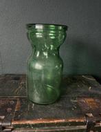 Groen oud hyacint glas / vaasje / bollenglas vintage, Antiek en Kunst, Ophalen of Verzenden