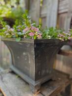 Zware gietijzeren plantenbak bloembak ijzer pot bloem bak, Antiek en Kunst, Ophalen