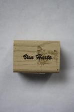 Stempel Van Harte 3x0,7cm, Hobby en Vrije tijd, Stempelen, Verzenden, Nieuw, Houten stempel