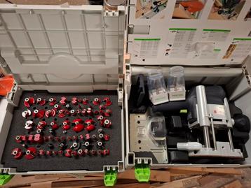 Festool of1010 bovenfrees met systainer met 75+ freesjes beschikbaar voor biedingen