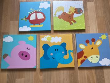 Schilderijtje canvas 28 x 28 cm. beschikbaar voor biedingen
