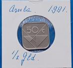 Aruba 50 cent UNC - 1991, Postzegels en Munten, Munten | Nederland, Verzenden, Koningin Beatrix, ½ gulden, Losse munt
