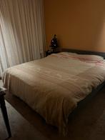 Auping boxspring (excl. matras) - donkergrijs, Ophalen, Gebruikt, Tweepersoons, 160 cm