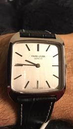Favre-Leuba 1970 swiss made Automatische Horloge, Leer, Staal, Polshorloge, Zo goed als nieuw