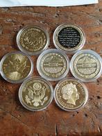7x messing penningen, +/- 28 gram per stuk (10), Ophalen of Verzenden, Overige materialen