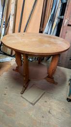 Antieke retro vintage ronde salon tafel, Ophalen of Verzenden