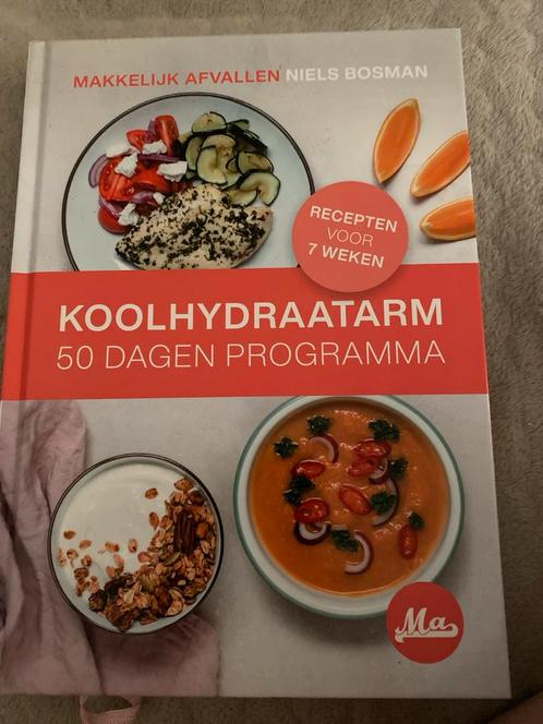 Koolhydraatarm 50 Dagen Programma - Niels Bosman, Boeken, Gezondheid, Dieet en Voeding, Zo goed als nieuw, Dieet en Voeding, Ophalen of Verzenden