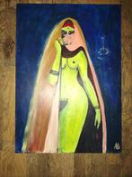 Schilderij v haremdame, Huis en Inrichting, Ophalen, Schilderij, 75 cm of meer