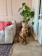 Beeld groot XL 75 cm nieuw luipaard beige bruin Italië groot, Ophalen of Verzenden