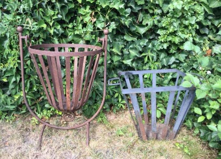 Gietijzeren vuurkorven - stoer en stevig met brandhout, Tuin en Terras, Vuurkorven, Gebruikt, Vuurkorf, Ophalen of Verzenden