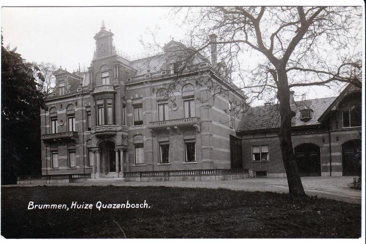 Brummen (Gld) Huize Quazenbosch -mooie Adremo -fotokaart, Verzamelen, Ansichtkaarten | Nederland, Ongelopen, Gelderland, 1940 tot 1960