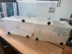 3x IKEA Dragby Opbergboxen met Wielen en Deksel - 60x40x32,5, Ophalen, Kunststof, 50 tot 100 cm, Zo goed als nieuw