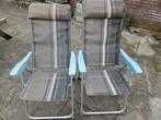 Twee verstelbare tuinstoelen, Ophalen, Gebruikt, Metaal, Verstelbaar