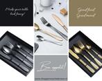 Bestek Set | 4 Stuks – Vork, Lepel, Mes en Kleine Lepel – Gr, Huis en Inrichting, Keuken | Bestek, Ophalen of Verzenden, Nieuw