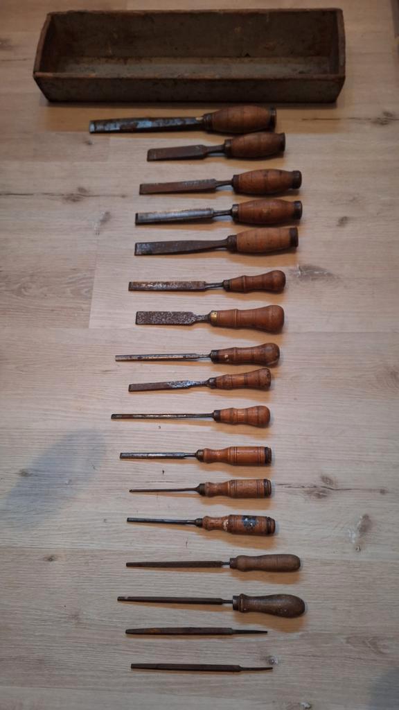 Oude Timmermansgereedschap Collectie, Doe-het-zelf en Verbouw, Hout en Planken, Gebruikt, Ophalen