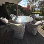 Ronde Tuintafel Rotan Look (excl. stoelen), Tuin en Terras, Tuinsets en Loungesets, Ophalen, 4 zitplaatsen, Gebruikt, Eettafel