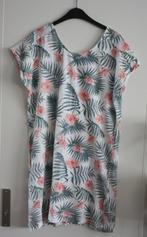 jurk met tropische bladeren maat s, Blauw, Maat 46/48 (XL) of groter, Ophalen of Verzenden, Knielengte
