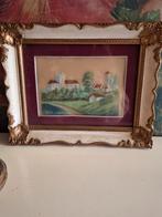 Antiek gesigneerd schilderij, Ophalen of Verzenden