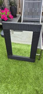 Wicker wandspiegel voor binnen of buiten, Huis en Inrichting, Woonaccessoires | Spiegels, Ophalen, Zo goed als nieuw, Minder dan 100 cm