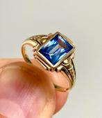 Prachtige vintage gouden ring met blauwe Saffier 1.83ct!, Ophalen of Verzenden, 17 tot 18, Met edelsteen, Dame