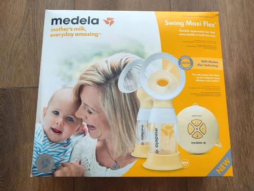 Medela Swing Maxi Flex dubbele borstkolf + kolfbh en extra's, Kinderen en Baby's, Babyvoeding en Toebehoren, Zo goed als nieuw