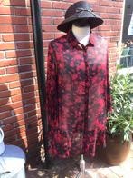 Zwart /rode blouse maat 46, Ophalen of Verzenden, Zo goed als nieuw, Maat 46/48 (XL) of groter, Zwart