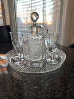 Kristallen Karaf Set met Glazen en Dienblad, Antiek en Kunst, Ophalen