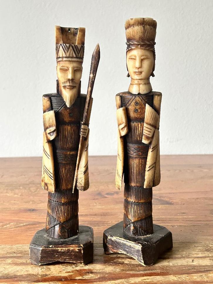 Sculpturen / beelden - Keizerlijk paar staand op voet, Antiek en Kunst, Kunst | Niet-Westerse kunst, Ophalen of Verzenden