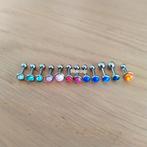 Nieuwe tragus, helix, oorpiercing. Met opaal steentje., Sieraden, Tassen en Uiterlijk, Piercings, Ophalen of Verzenden, Zo goed als nieuw